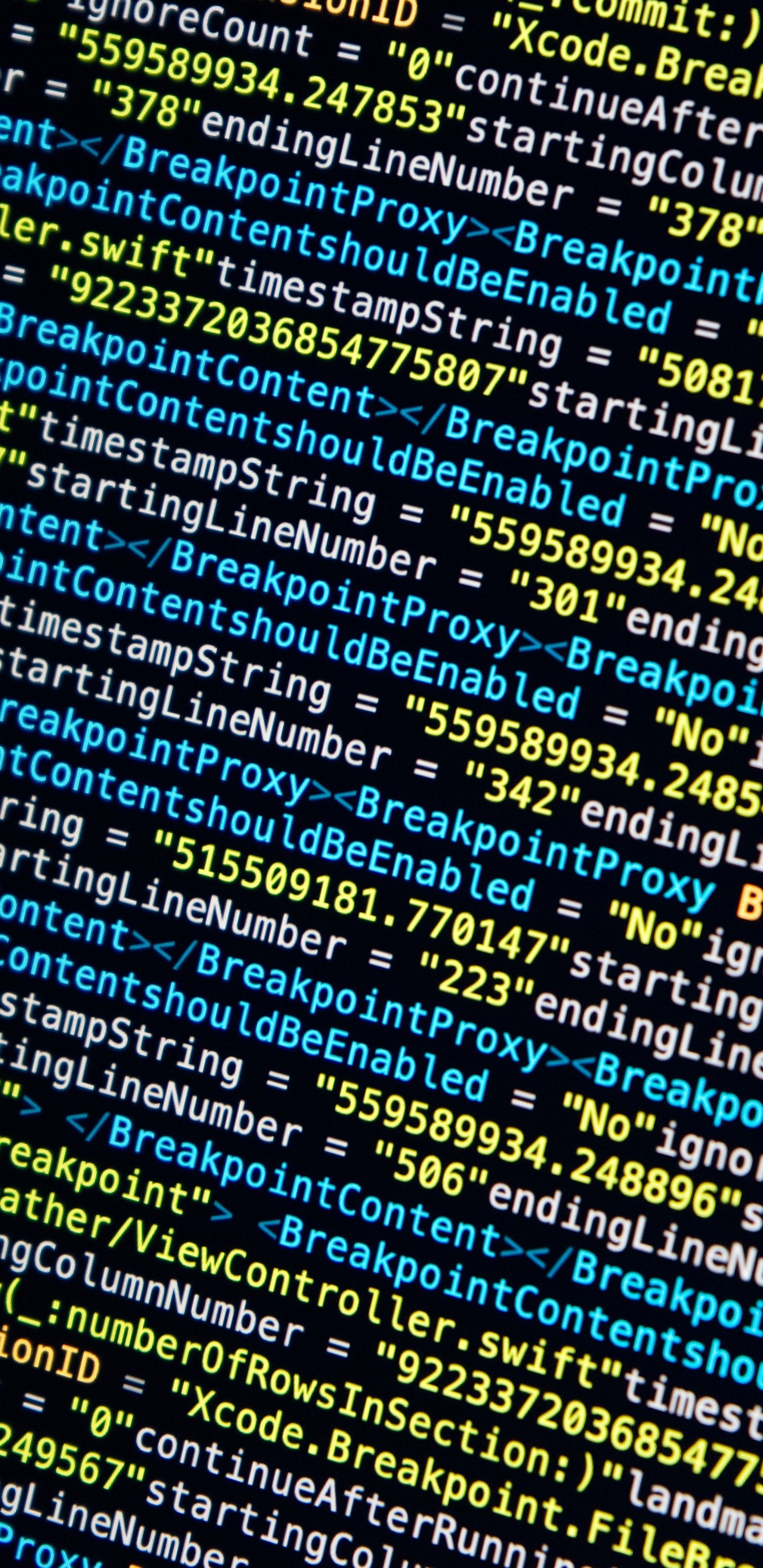 Обои исходный код, текст, узор, планшет в разрешении 1440x2960