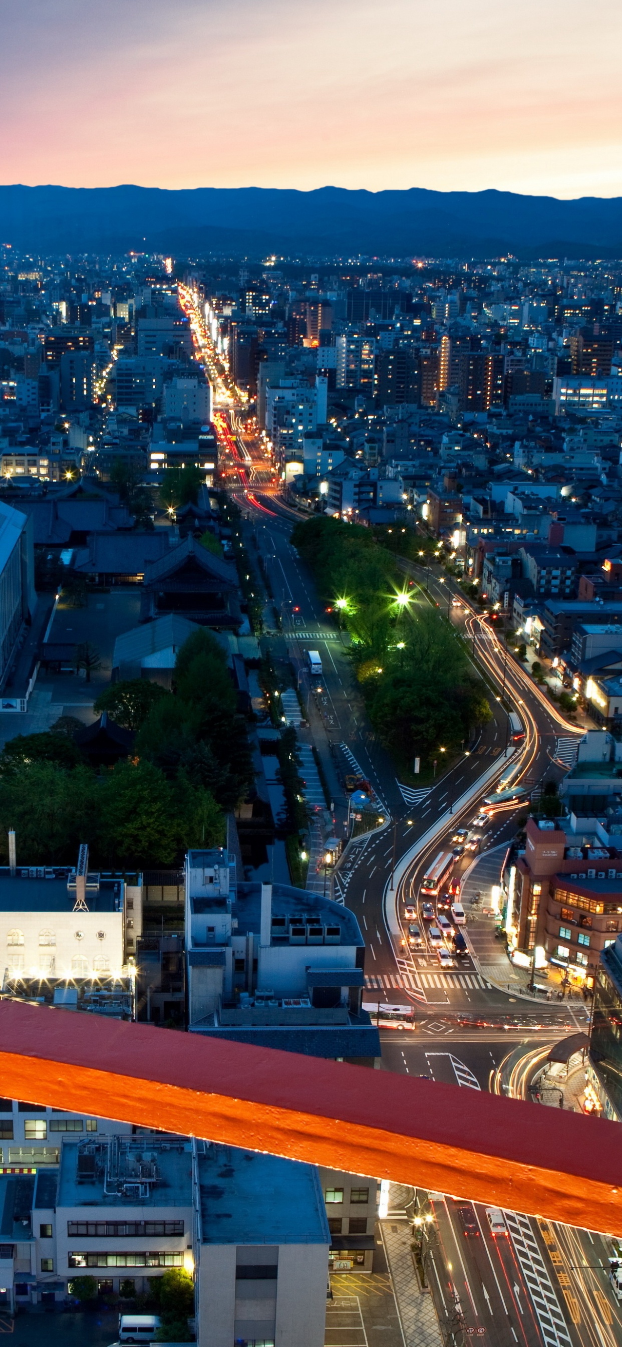 Обои Киото, Токио, достопримечательность, городской пейзаж, городской район в разрешении 1242x2688