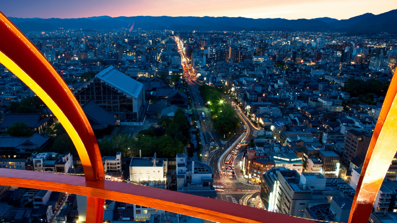 Обои Киото, Токио, достопримечательность, городской пейзаж, городской район в разрешении 1280x720