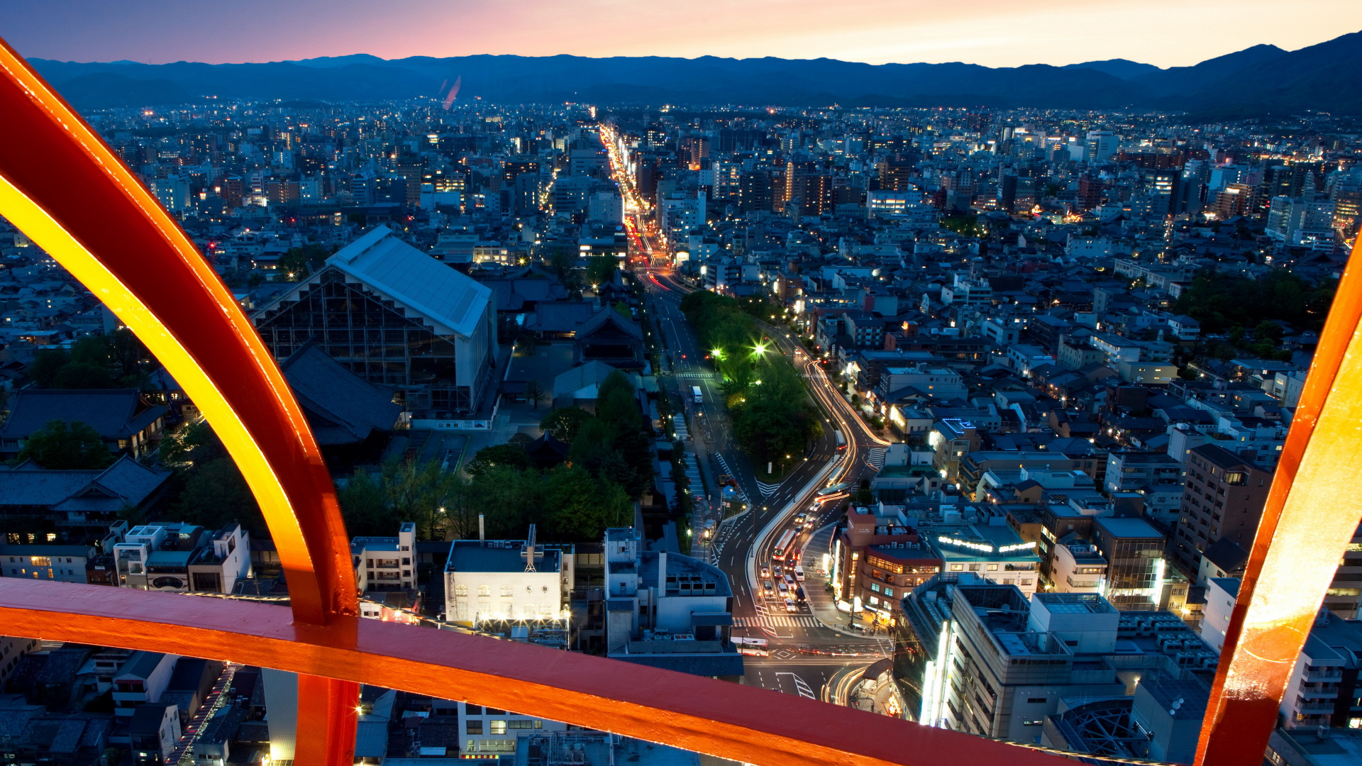 Обои Киото, Токио, достопримечательность, городской пейзаж, городской район в разрешении 1920x1080