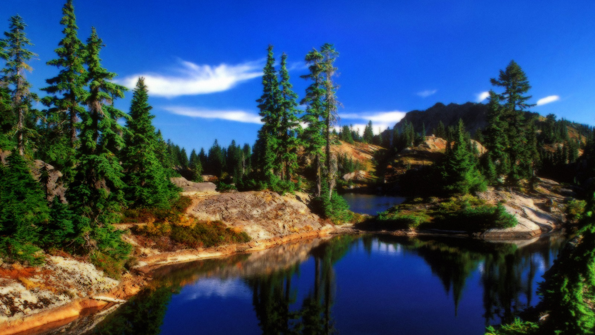 Обои природа, отражение, дикая местность, вода, озеро в разрешении 1920x1080