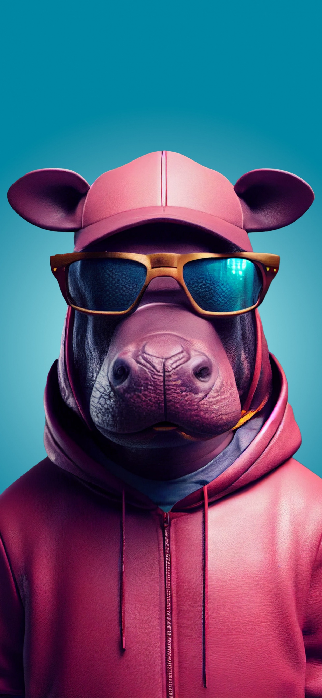 Обои мужчина, очки защитные, солнечные очки, пурпур, пасть в разрешении 1242x2688