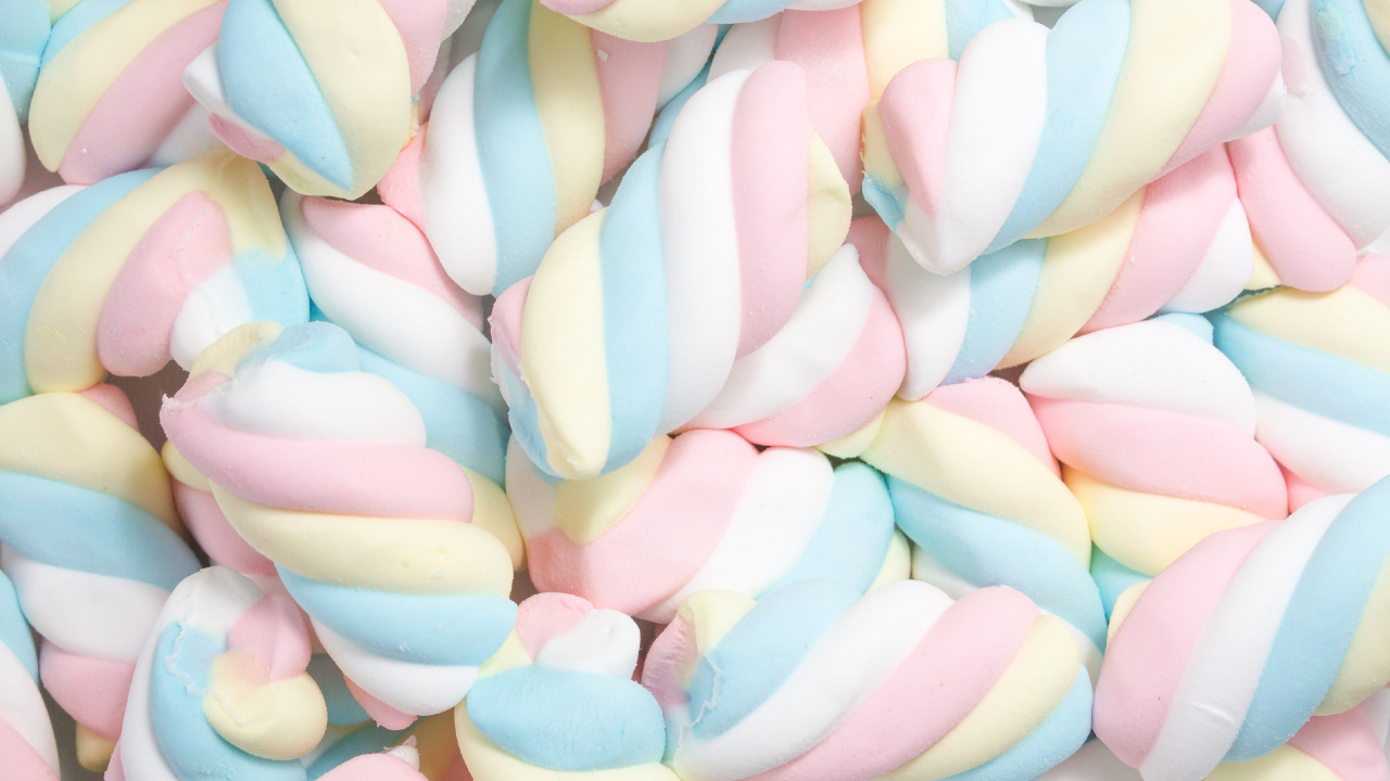 Обои конфета, пастель, сладость, кондитерские изделия, пища в разрешении 1280x720