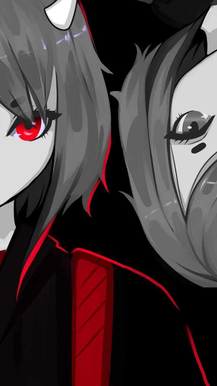 Обои мультфильм, мультик, смартфон, живопись, волосы в разрешении 720x1280