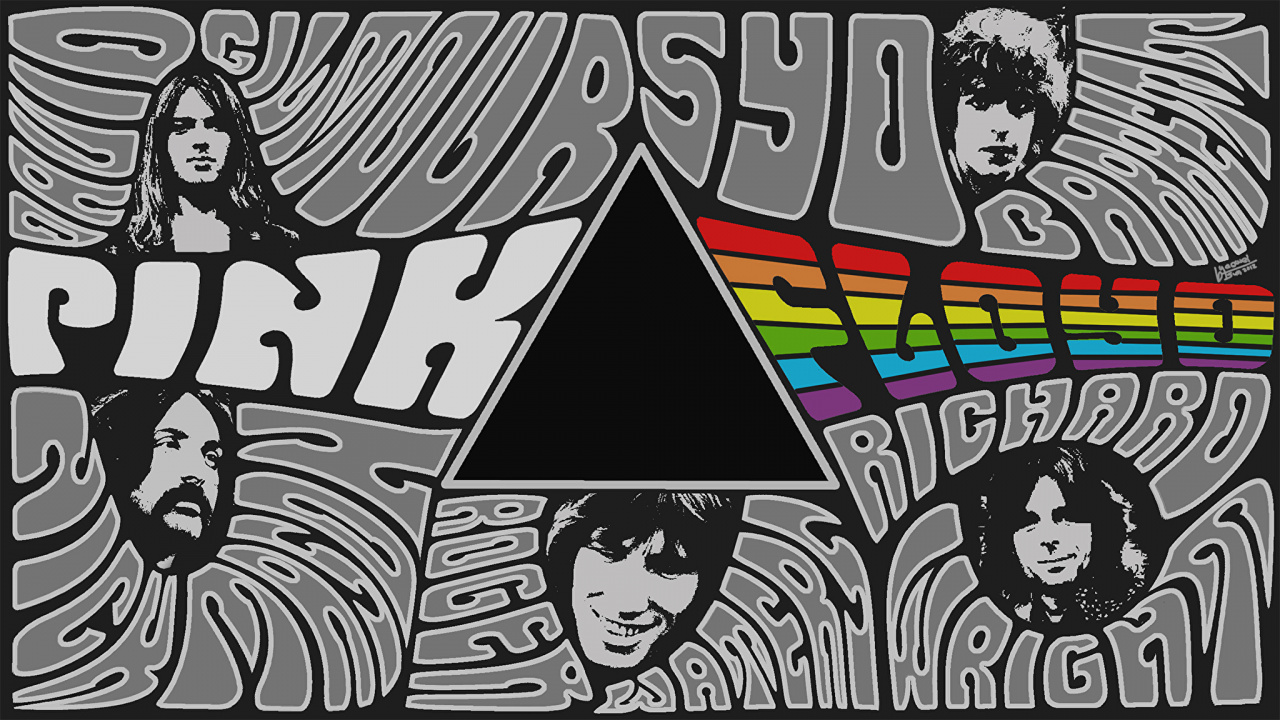 Обои Pink Floyd, рок, арт, графический дизайн, уличное искусство в разрешении 1280x720