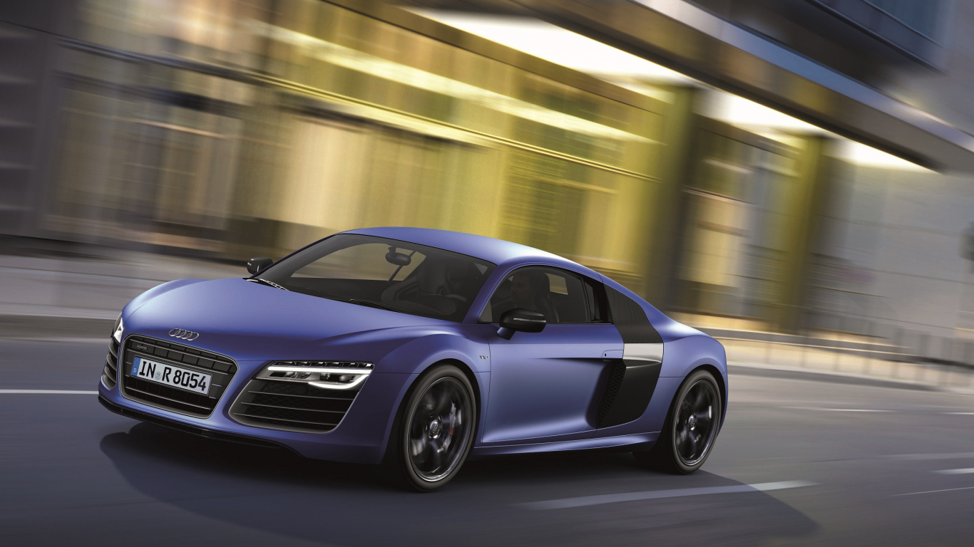 Обои audi r8, авто, двигатель V10, audi, спорткар в разрешении 1366x768