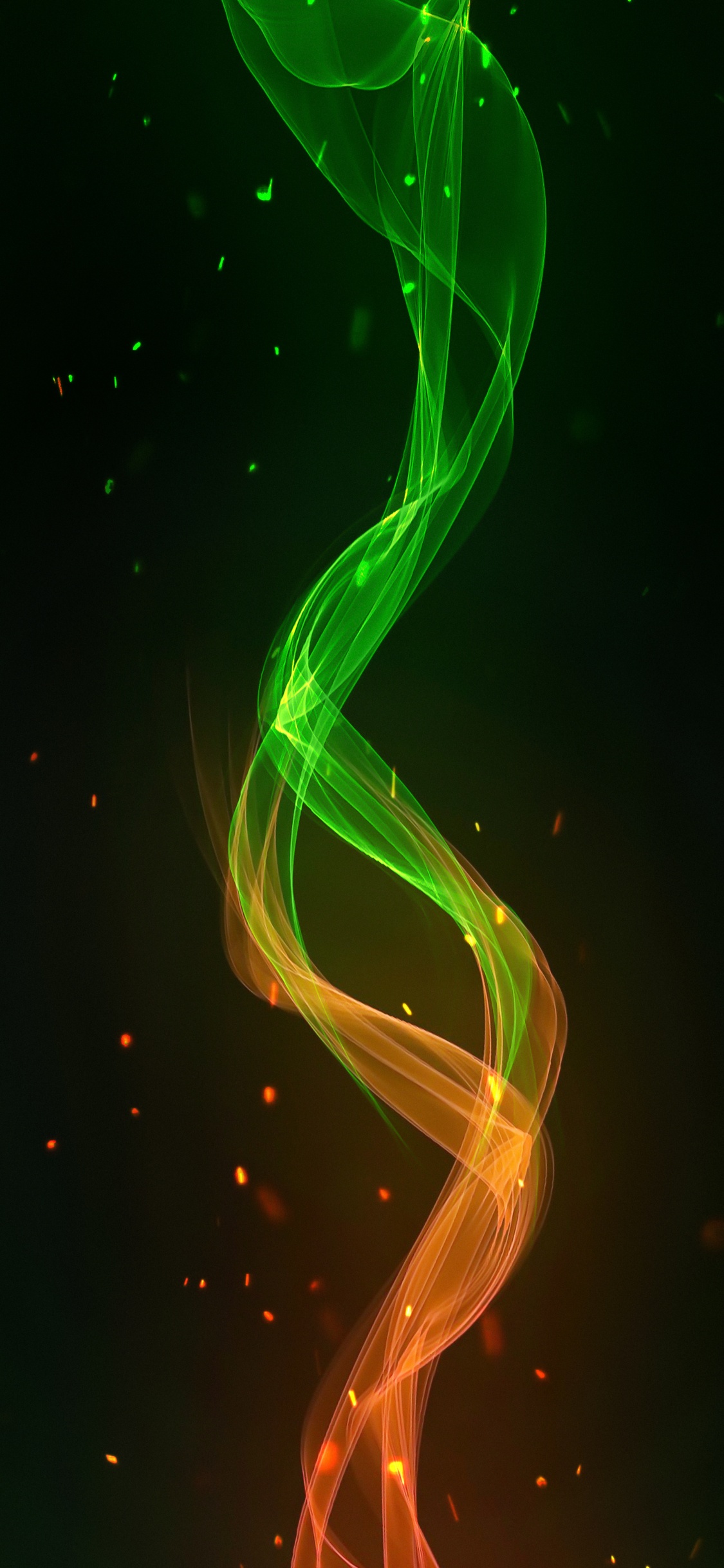 Обои свет, вода, газ, арт, электрик в разрешении 1125x2436