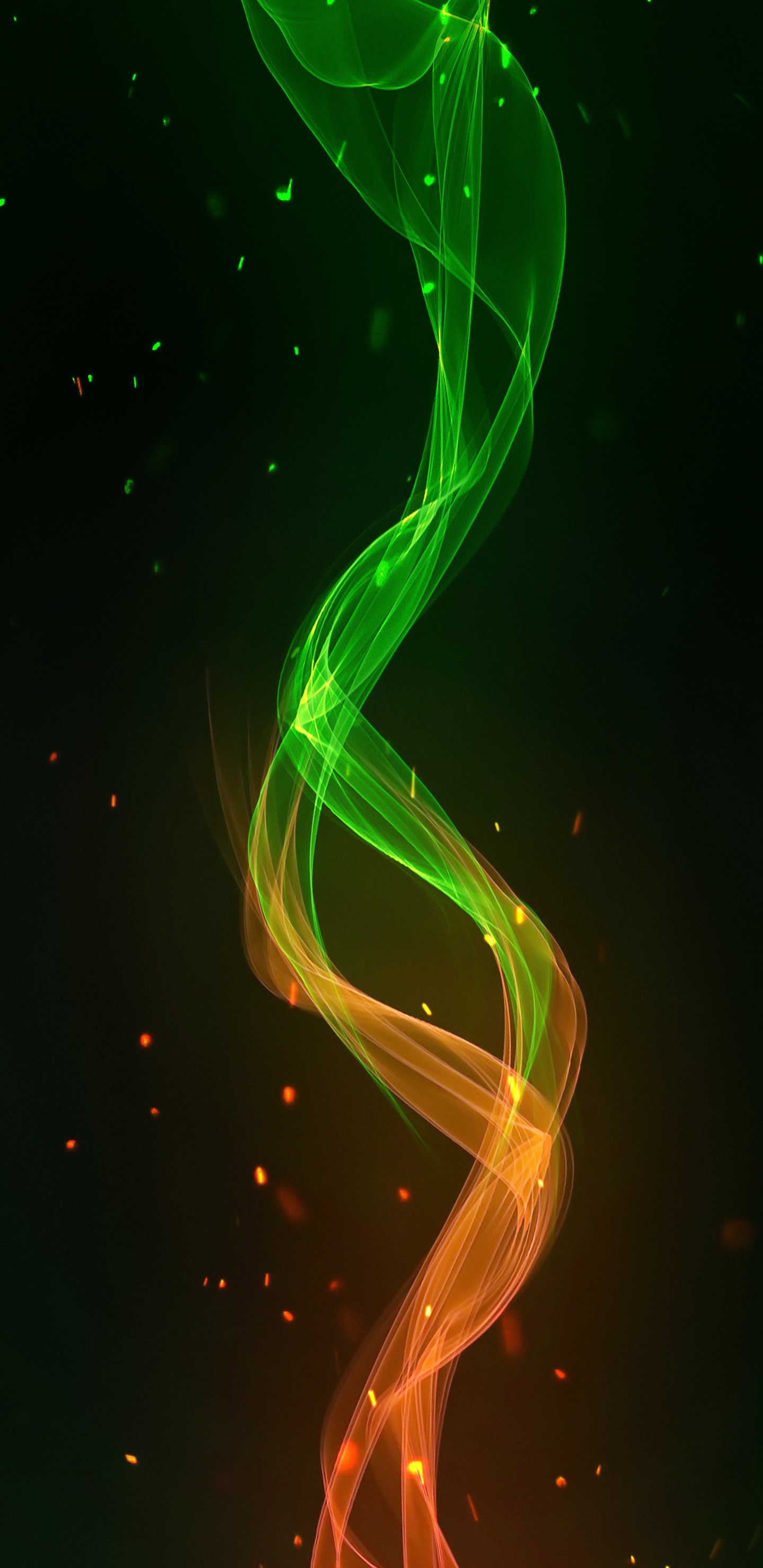 Обои свет, вода, газ, арт, электрик в разрешении 1440x2960