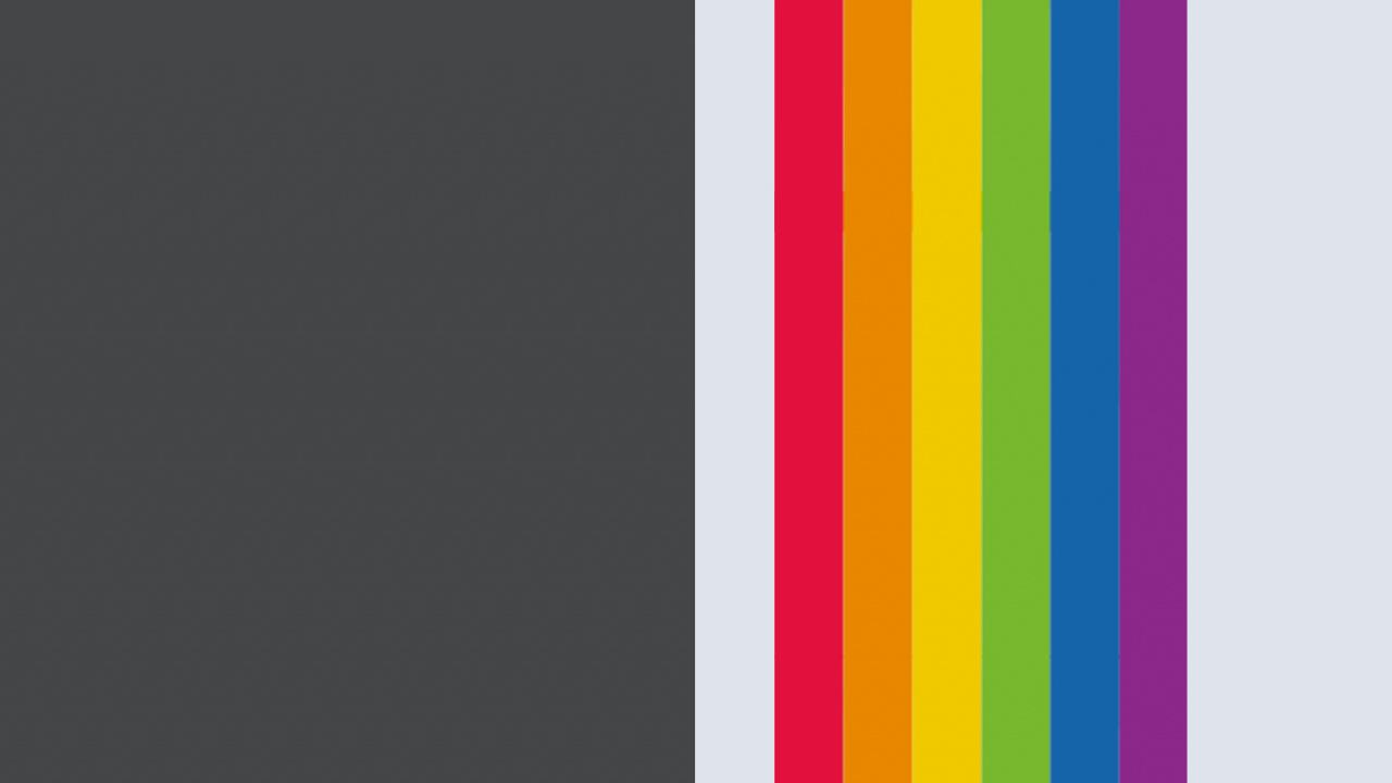 Обои двойное пространство, ios, iOS 14, красочность, пурпур в разрешении 1280x720