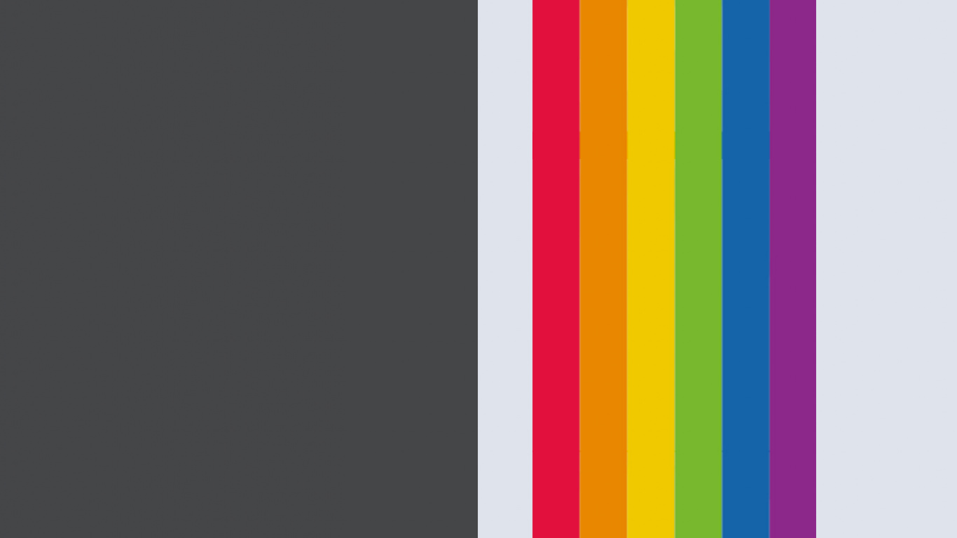 Обои двойное пространство, ios, iOS 14, красочность, пурпур в разрешении 1366x768