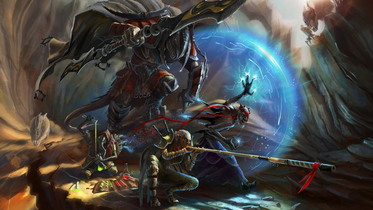 Обои фэнтези, арт, компьютерная игра, демон, мифология в разрешении 1280x720