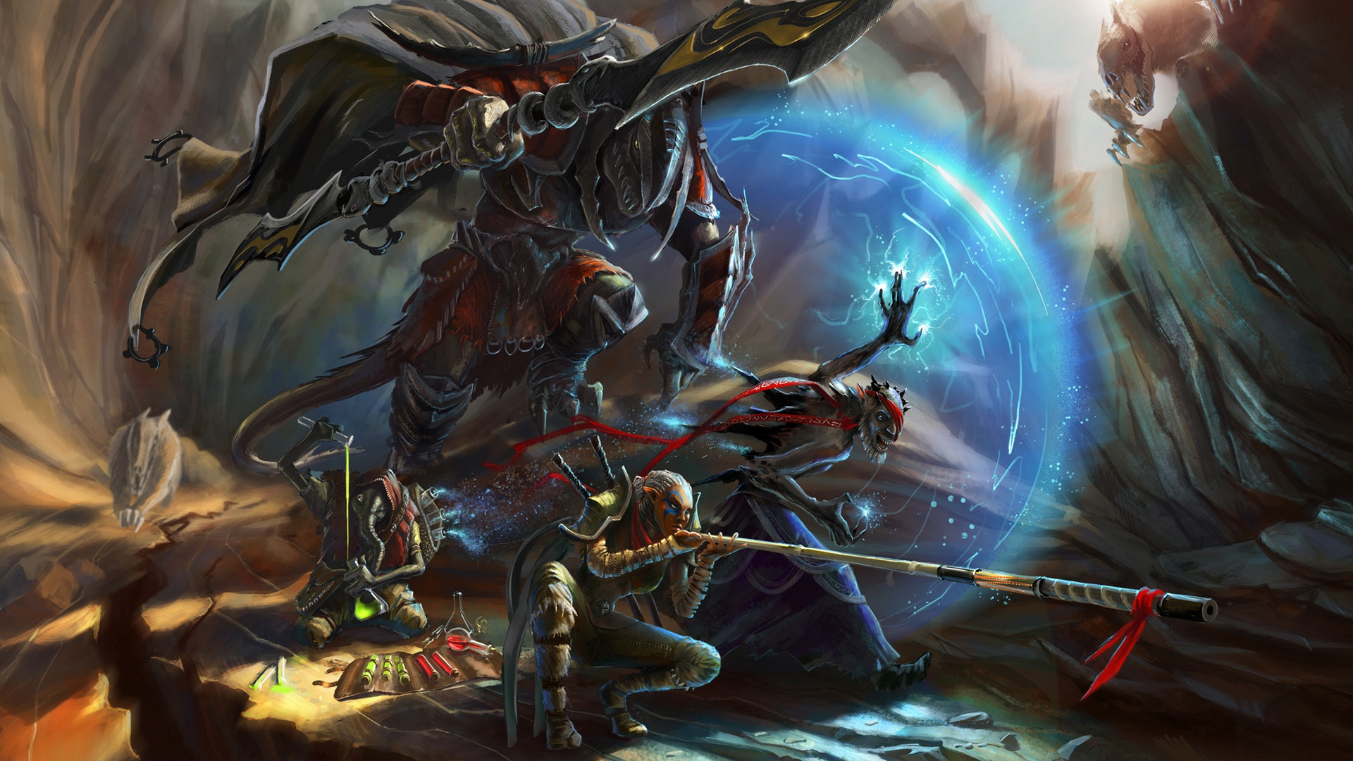 Обои фэнтези, арт, компьютерная игра, демон, мифология в разрешении 1920x1080