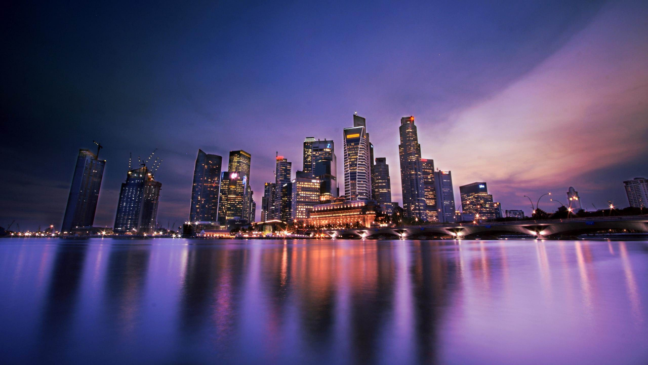 Обои городской пейзаж, город, линия горизонта, метрополия, городской район в разрешении 1280x720