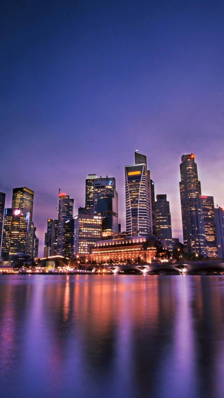 Обои городской пейзаж, город, линия горизонта, метрополия, городской район в разрешении 720x1280