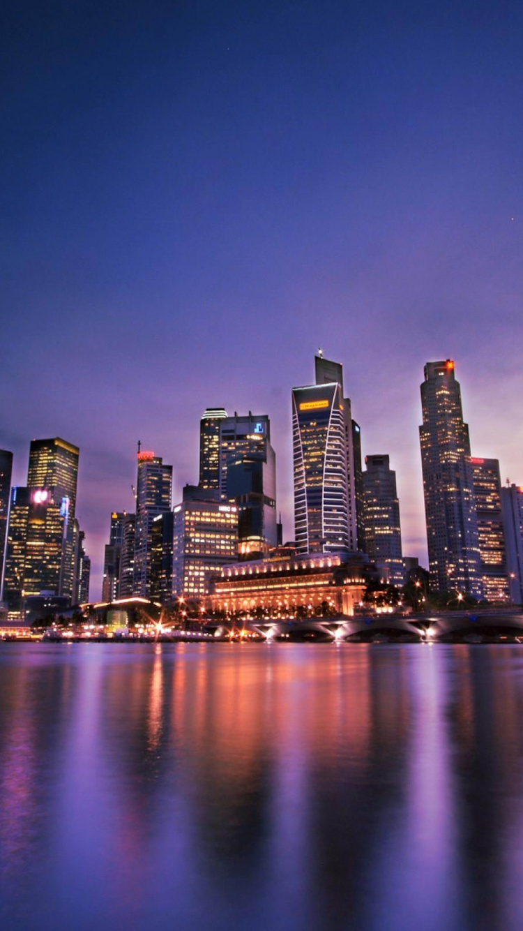 Обои городской пейзаж, город, линия горизонта, метрополия, городской район в разрешении 750x1334