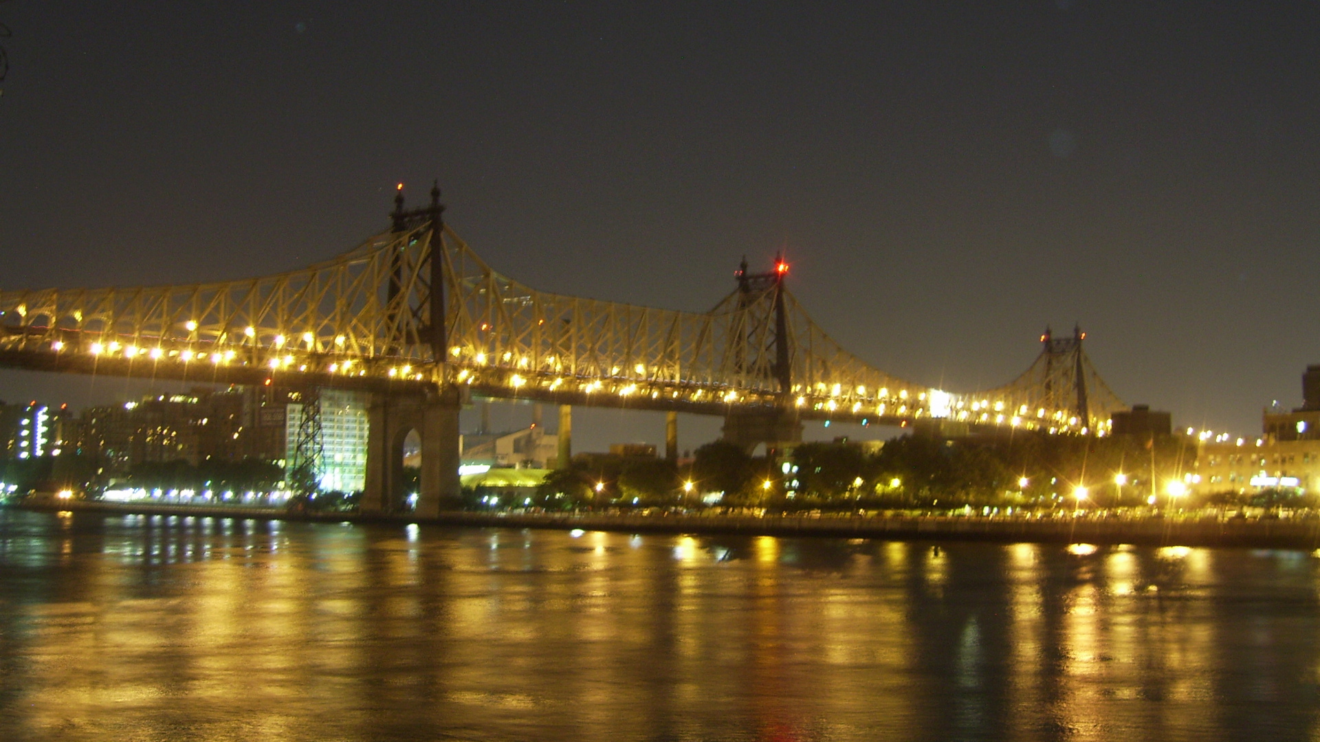 Обои мост, достопримечательность, ночь, ориентир, город в разрешении 1920x1080