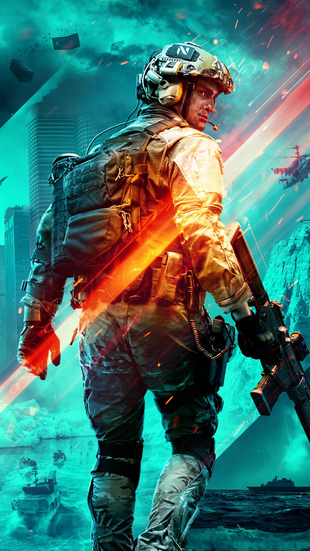 Обои battlefield 2042, xbox one, electronic arts, кости, шутер в разрешении 1080x1920