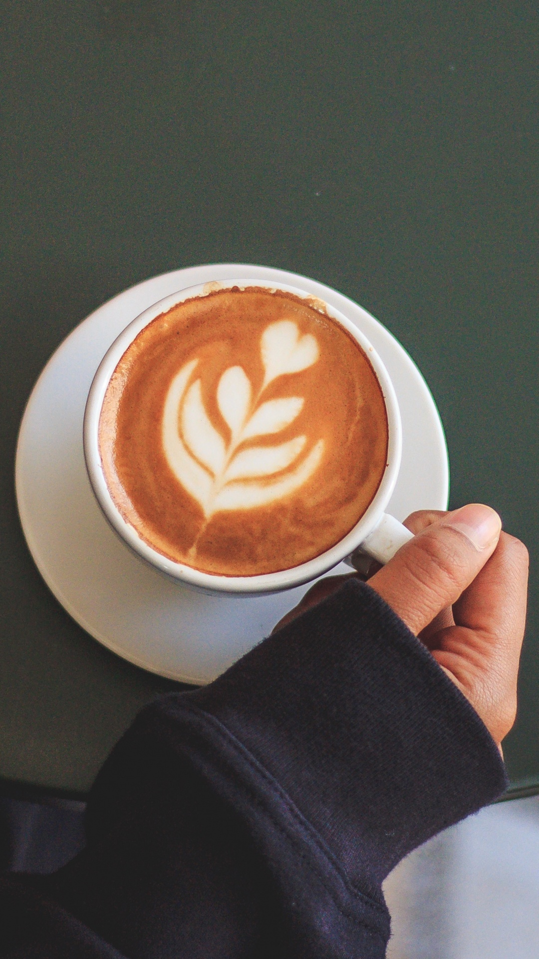 Обои кофе, латте, кофейная чашка, плоские белые, кафешка макиато в разрешении 1080x1920