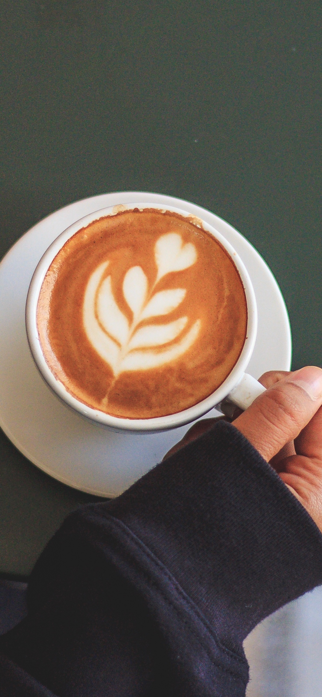 Обои кофе, латте, кофейная чашка, плоские белые, кафешка макиато в разрешении 1125x2436