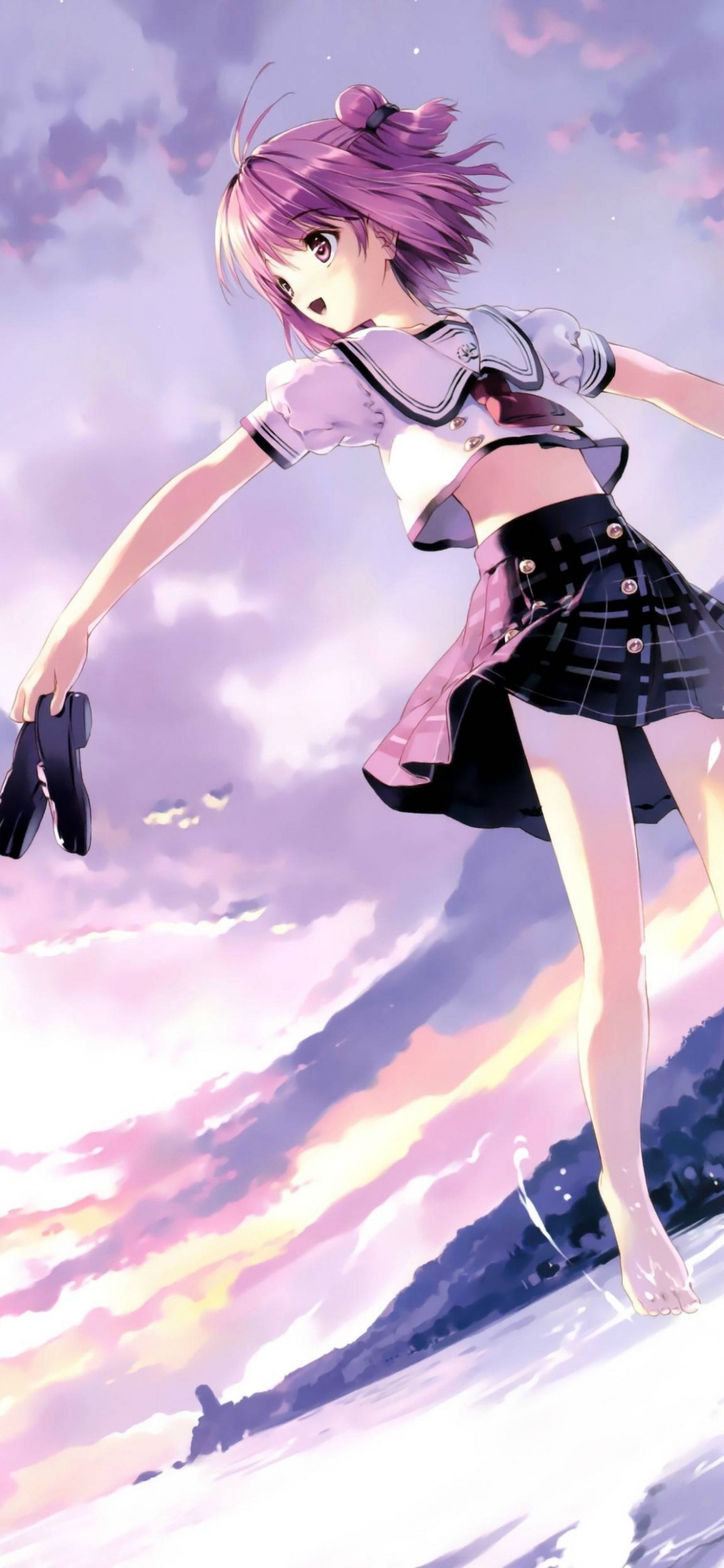 Обои аниме, иллюстрация, длинные волосы, nightcore эйфории, вымышленный персонаж в разрешении 1125x2436