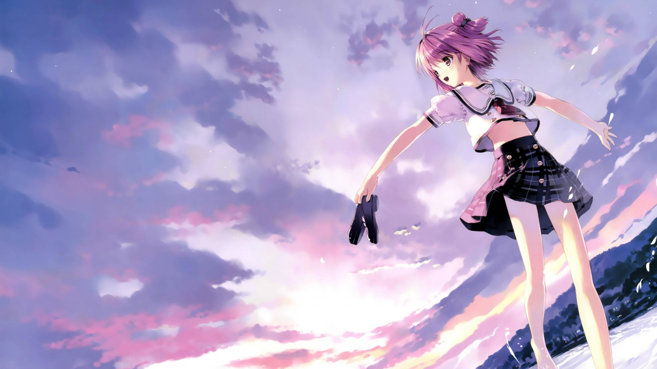 Обои аниме, иллюстрация, длинные волосы, nightcore эйфории, вымышленный персонаж в разрешении 1280x720