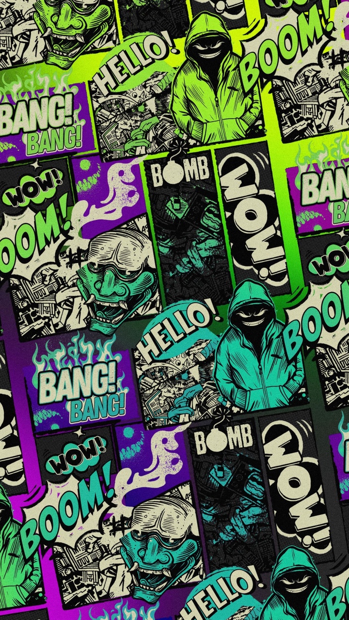 Обои комикс, дизайн, висгун - социальная сеть, графический дизайн, графика в разрешении 720x1280