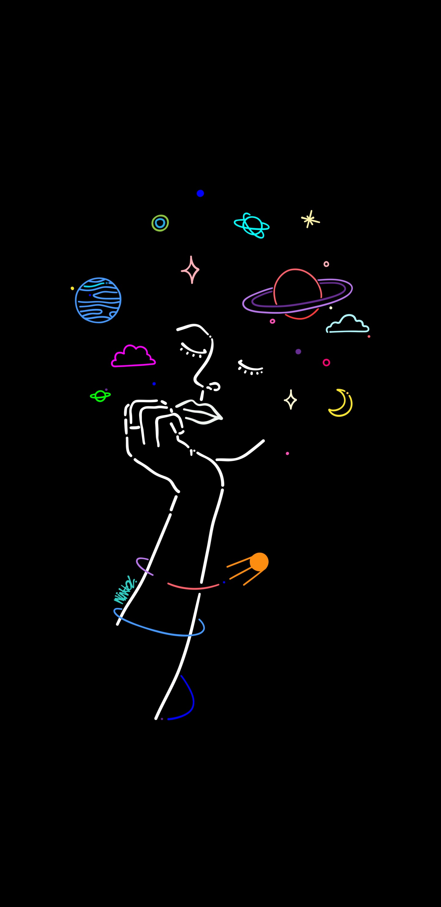 Обои графический дизайн, арт, развлечение, темнота, электрик в разрешении 1440x2960