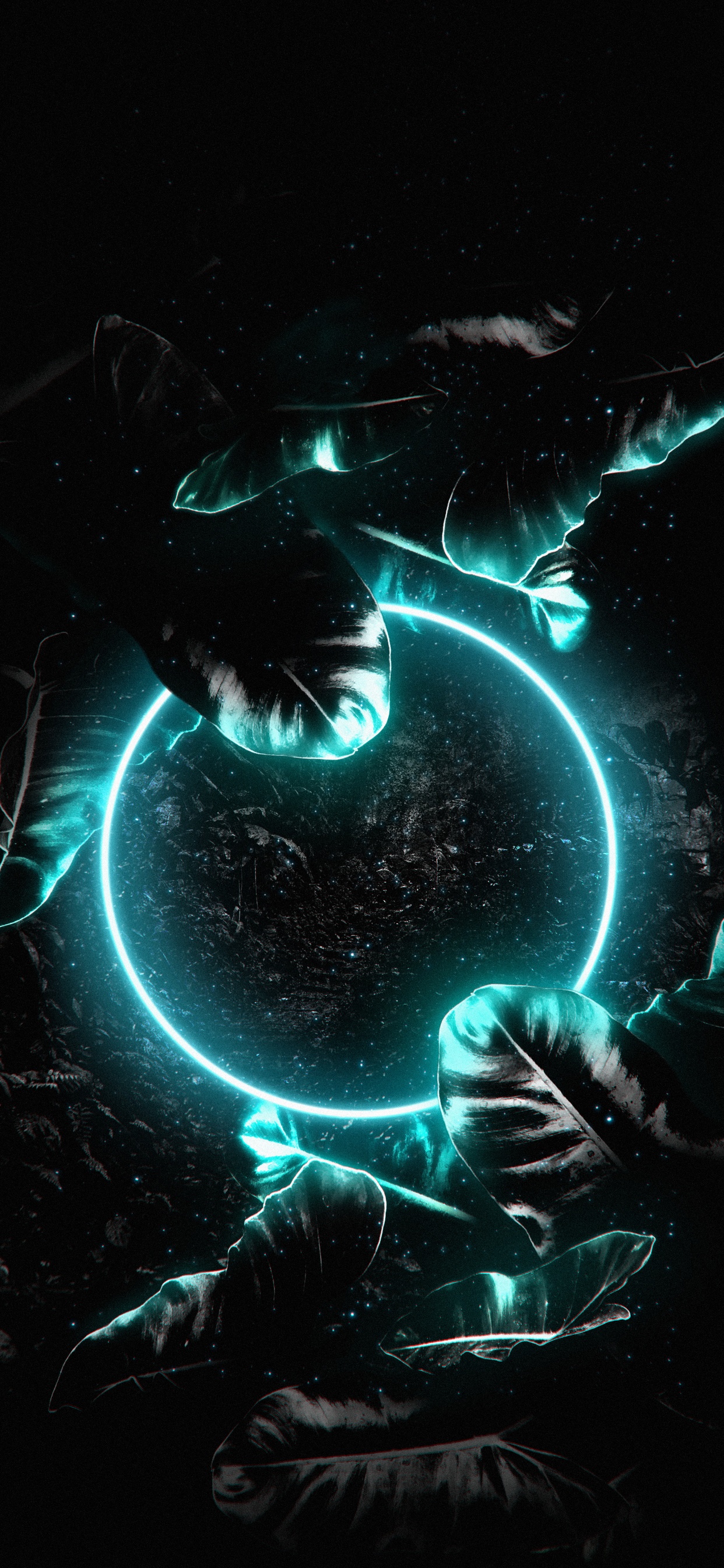 Обои капкат, арт, электрик, космос, темнота в разрешении 1242x2688