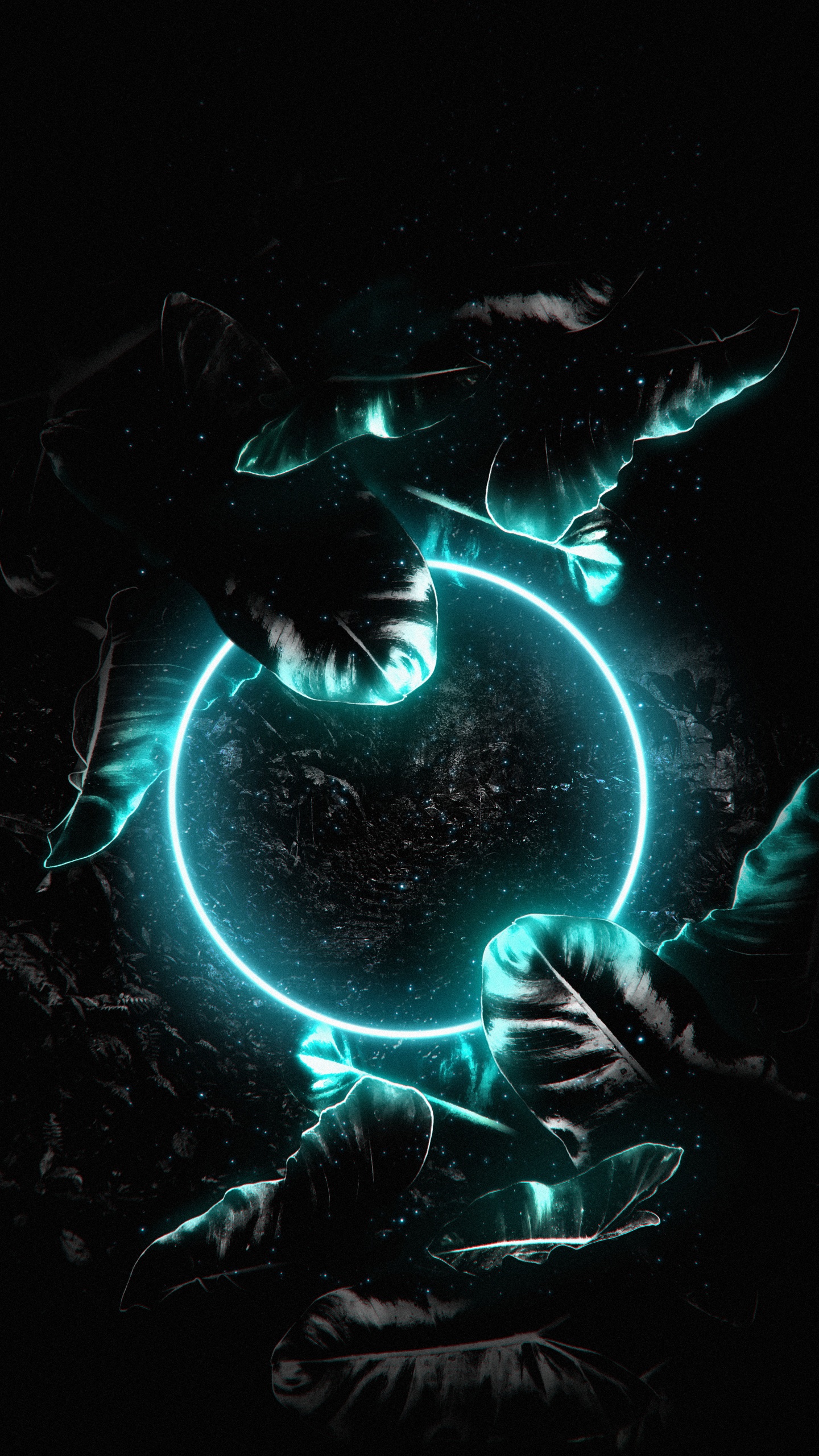 Обои капкат, арт, электрик, космос, темнота в разрешении 1440x2560