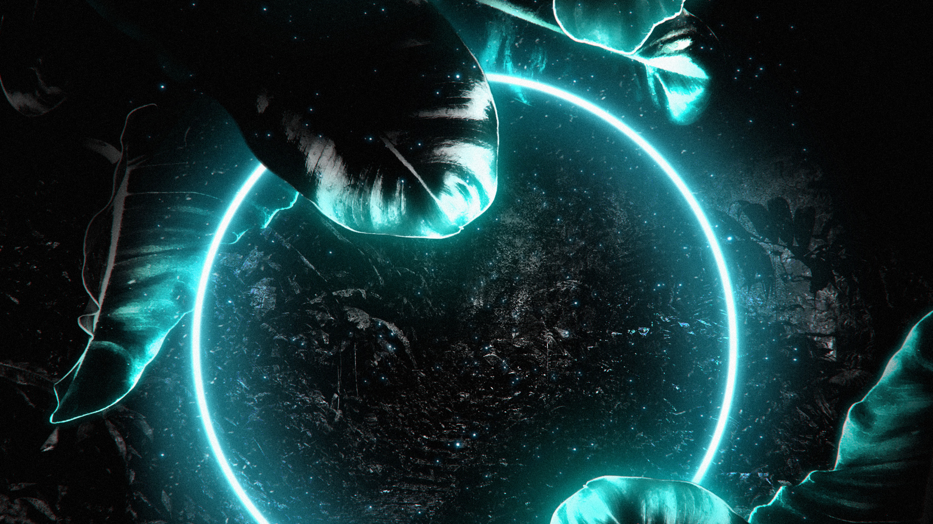 Обои капкат, арт, электрик, космос, темнота в разрешении 1920x1080