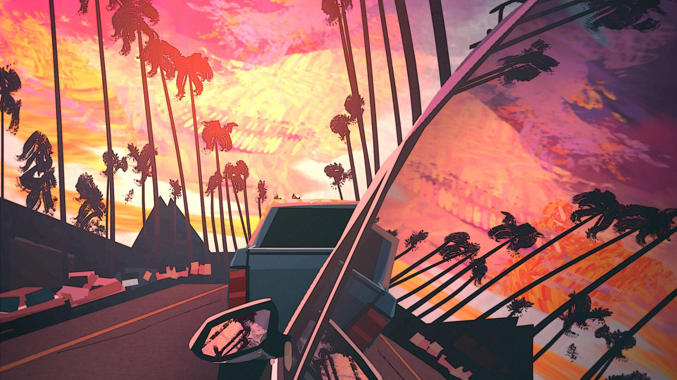 Обои арт, друза, иллюстрация, концепт арт, хиппи триппи в разрешении 1366x768