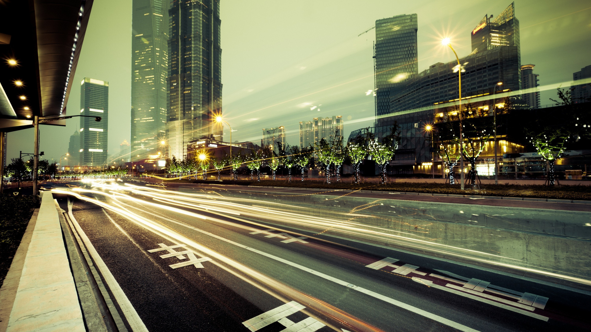 Обои улица, дорога, городской район, метрополия, городской пейзаж в разрешении 1920x1080