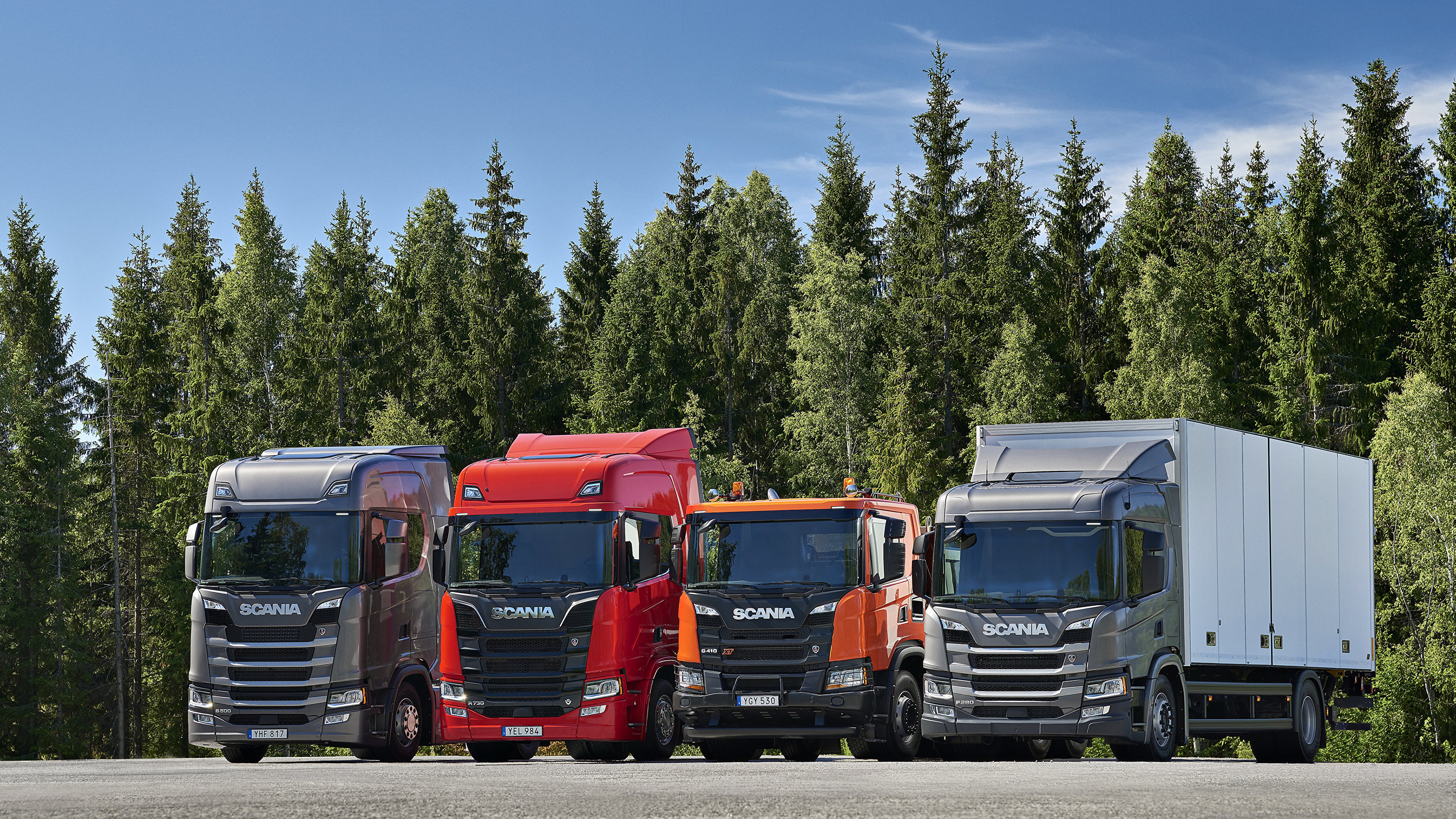 Обои Скания АБ, грузовик, Пикап, авто, транспорт в разрешении 3840x2160