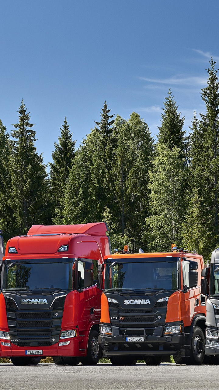 Обои Скания АБ, грузовик, Пикап, авто, транспорт в разрешении 720x1280
