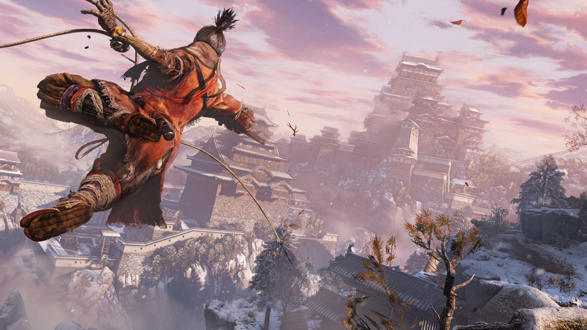 Обои Sekiro: Shadows Die Twice, playstation 4, компьютерная игра, мифология, иллюстрация в разрешении 1920x1080
