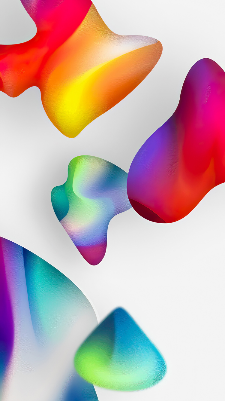 Обои лепесток, красочность, свет, арт, узор в разрешении 750x1334