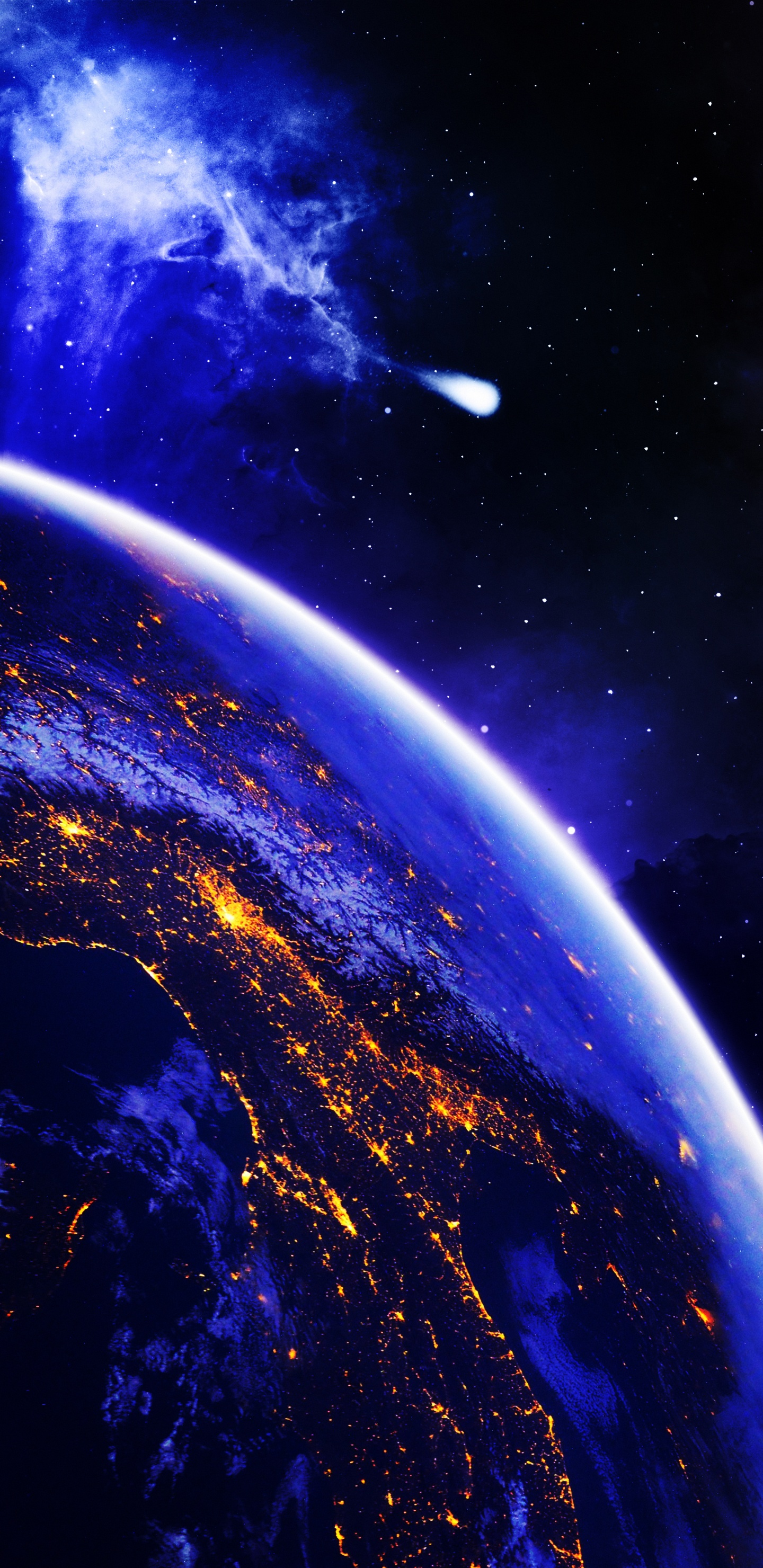 Обои атмосфера, земля, висгун - социальная сеть, планета, природа в разрешении 1440x2960