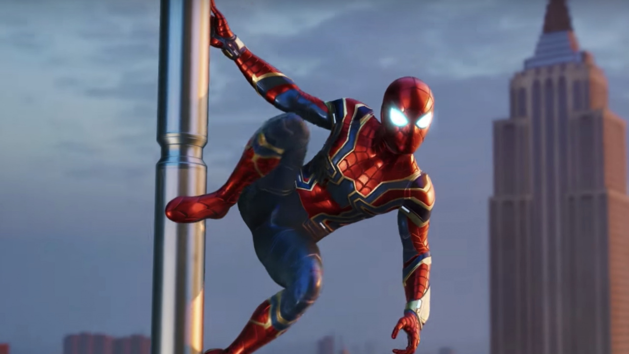 Обои человек-паук, Железный Паук, супергерой, вселенная Marvel, Шокер в разрешении 1280x720