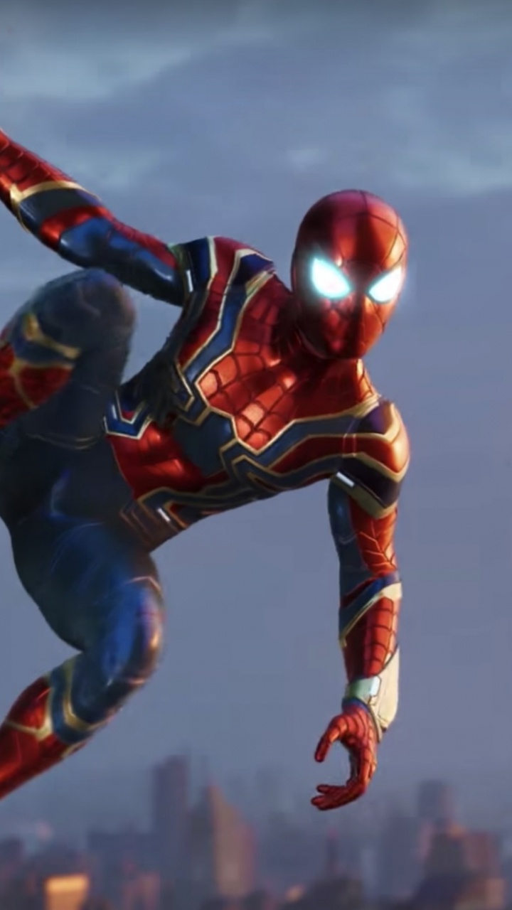 Обои человек-паук, Железный Паук, супергерой, вселенная Marvel, Шокер в разрешении 720x1280