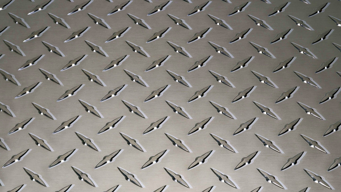 Обои Плиты диаманта, металл, узор, линия, сталь в разрешении 1366x768