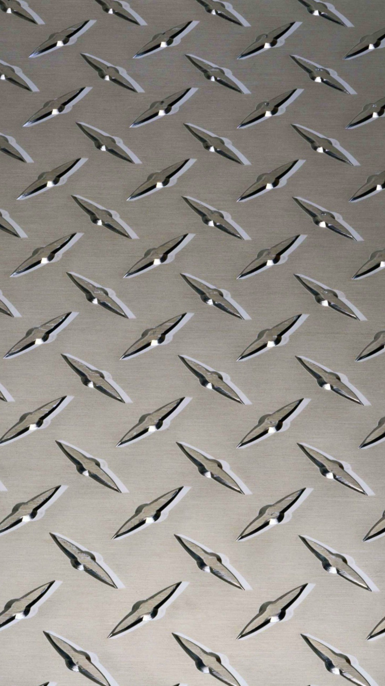 Обои Плиты диаманта, металл, узор, линия, сталь в разрешении 750x1334