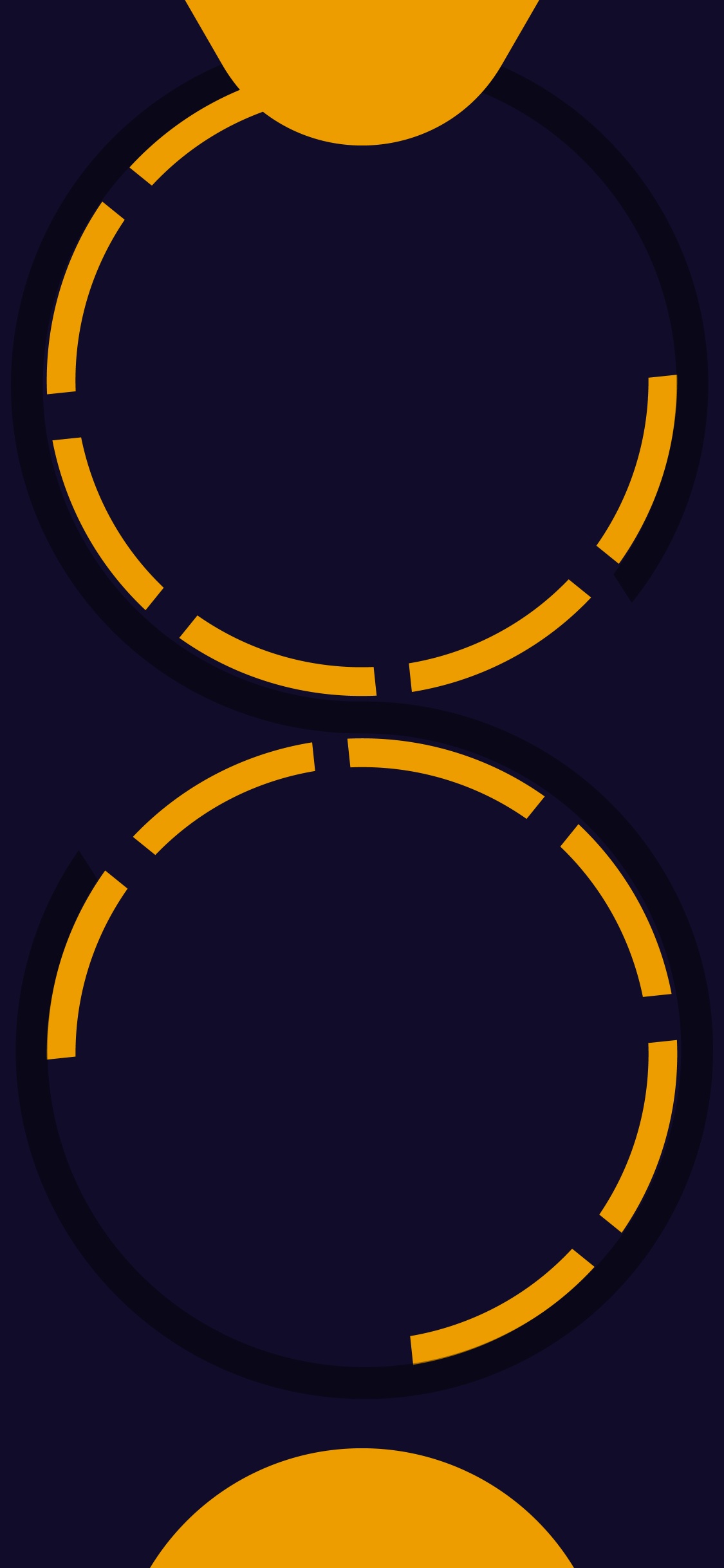 Обои круг, асфальт, электрик, символ, симметрия в разрешении 1125x2436