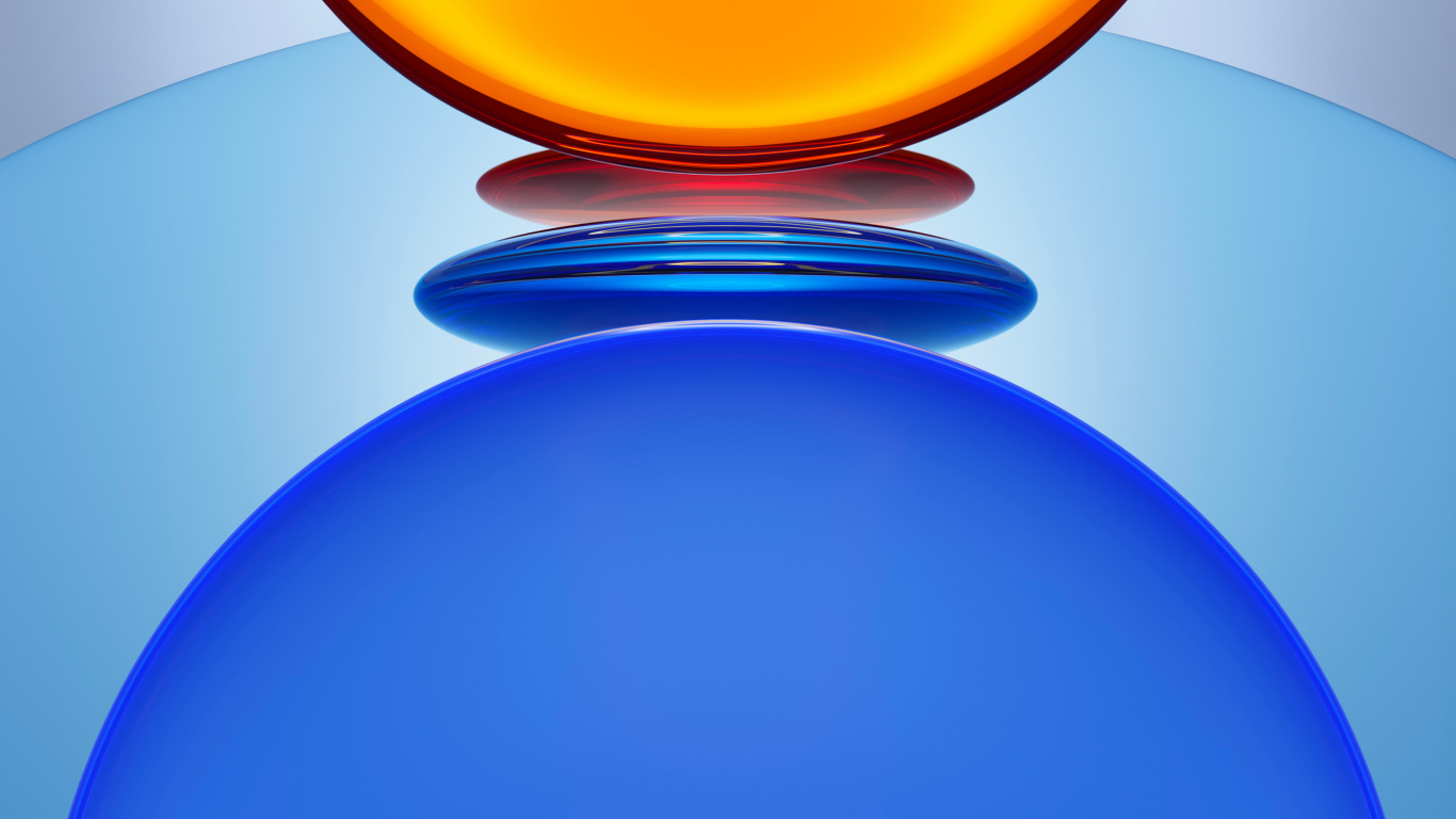 Обои Huawei, красочность, синий, свет, лазурный в разрешении 1366x768