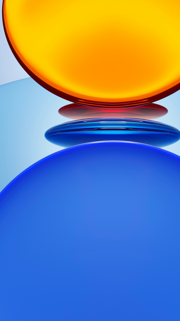 Обои Huawei, красочность, синий, свет, лазурный в разрешении 750x1334