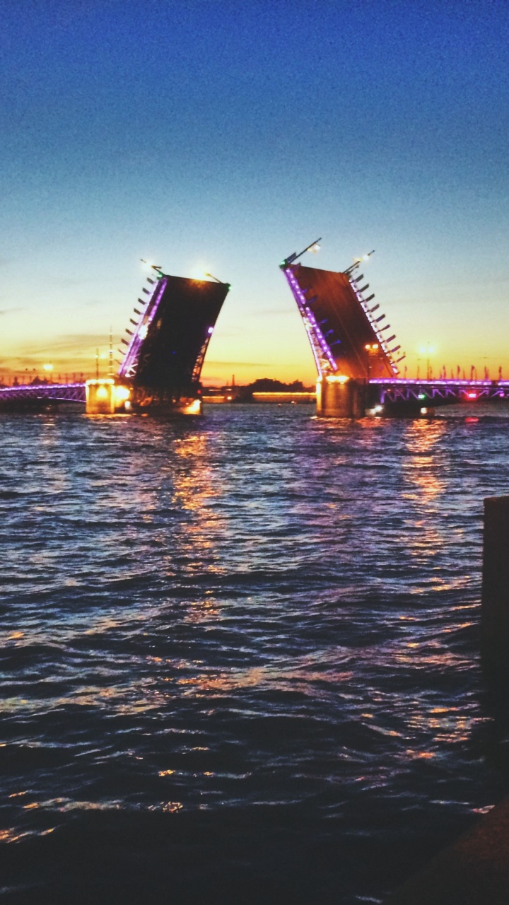 Обои море, горизонт, закат, вода, вечер в разрешении 720x1280