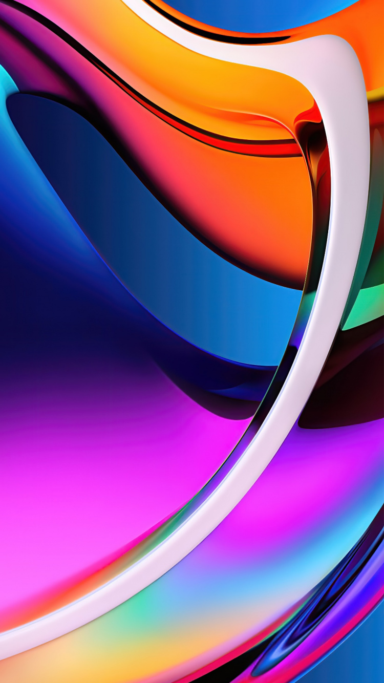 Обои яблоко, ios, красочность, свет, лазурный в разрешении 750x1334