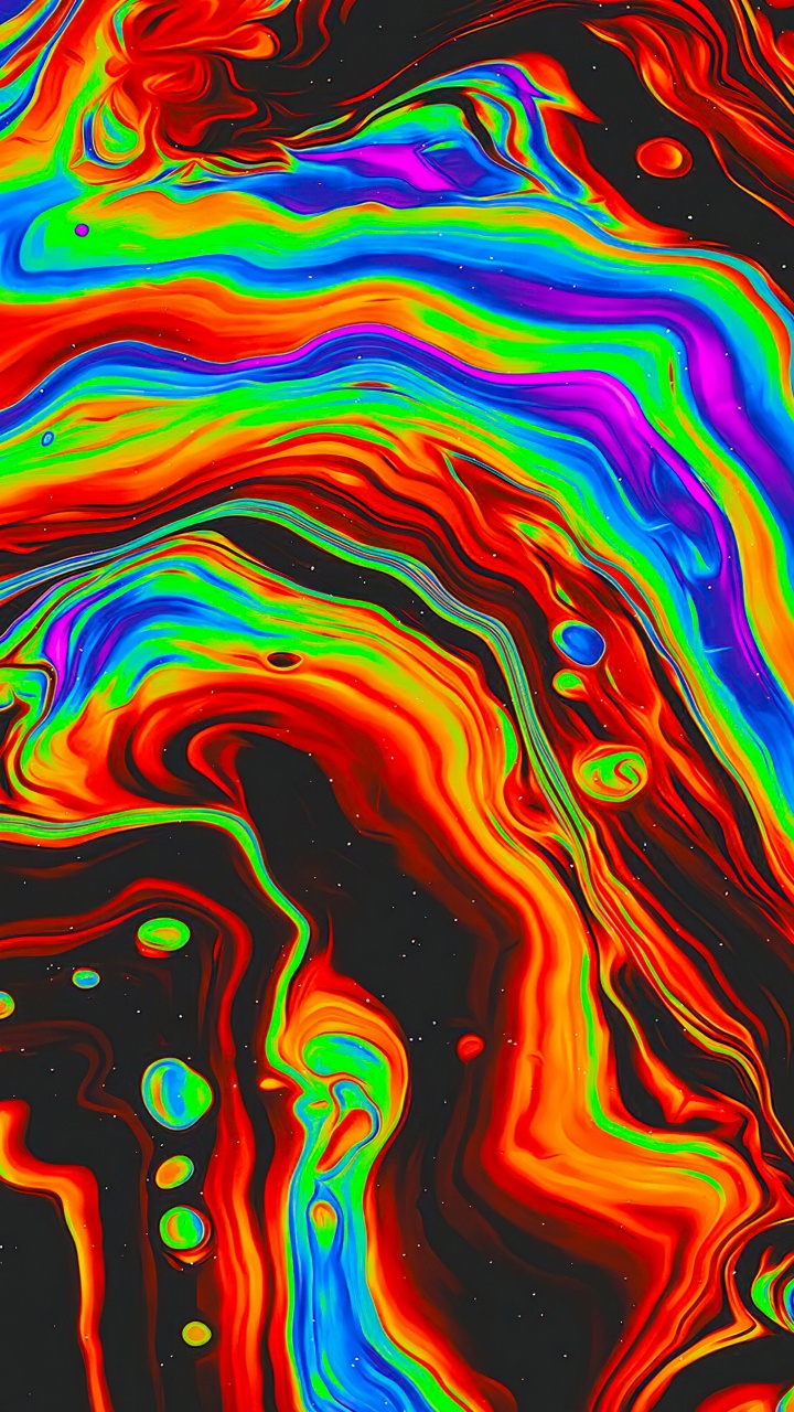 Обои акриловая краска, арт, психоделическое искусство, акварельная живопись, живопись в разрешении 720x1280