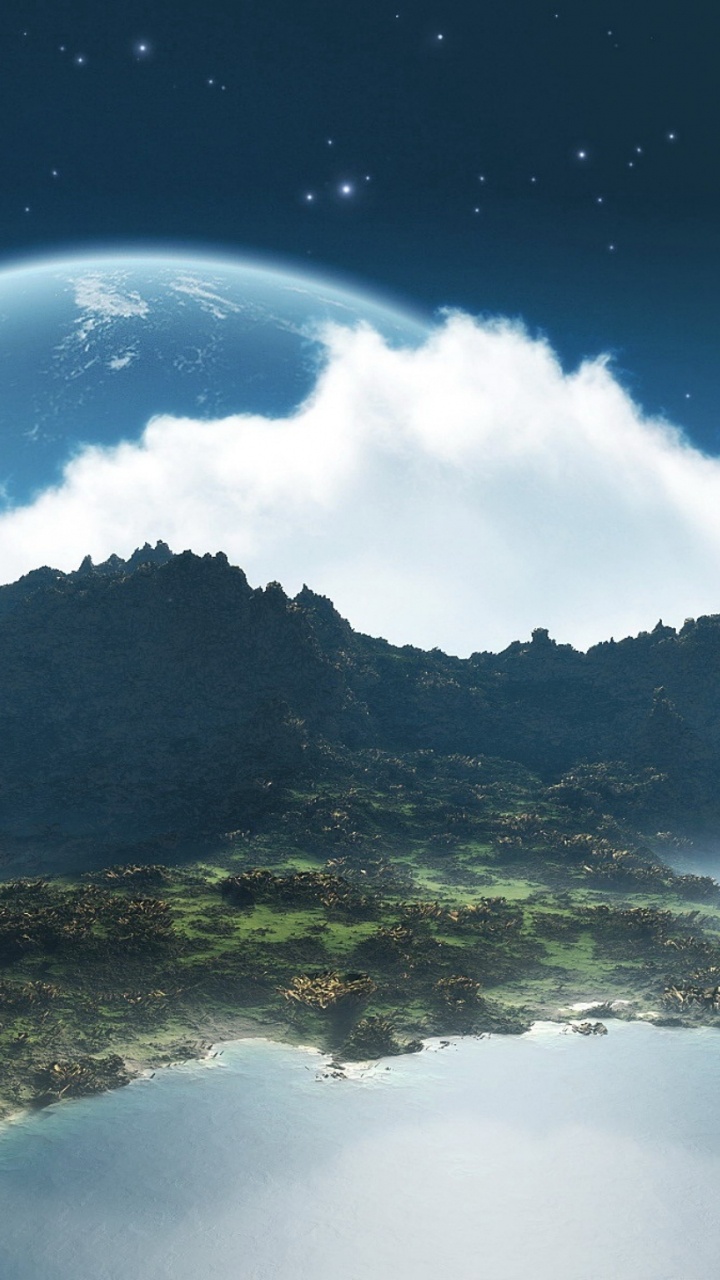 Обои природа, атмосфера, дневное время, космическое пространство, Вселенная в разрешении 720x1280