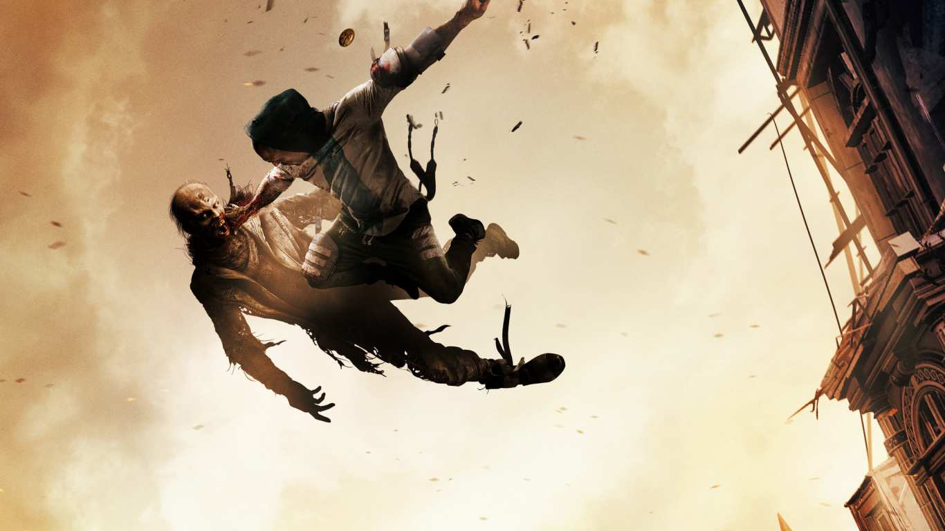 Обои умирающий свет 2 останься человеком, Умирающий Свет, Эйден Колдуэлл, Техландия, зомби в разрешении 1366x768