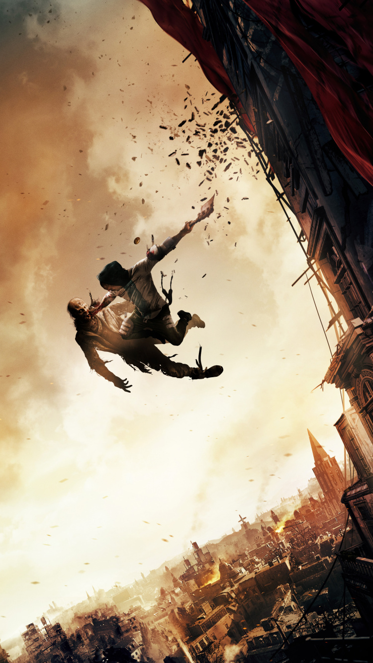 Обои умирающий свет 2 останься человеком, Умирающий Свет, Эйден Колдуэлл, Техландия, зомби в разрешении 750x1334